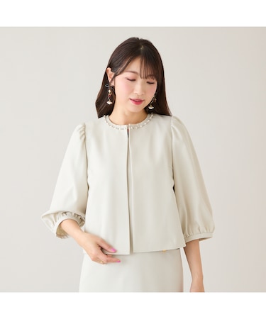 【UVカット/イージーケア】ノーカラージャケット