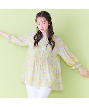 【22fabric】ルームメイトPT/ヨーク切替チュニック