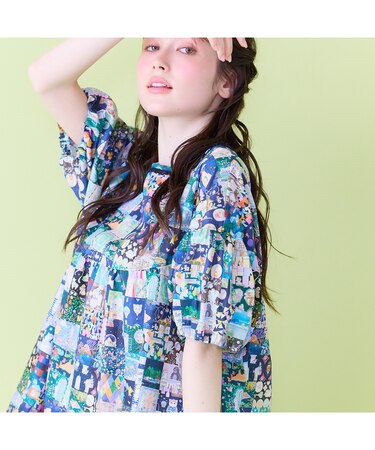 【22fabric】アニバーサリーパッチワーク/ブラウス