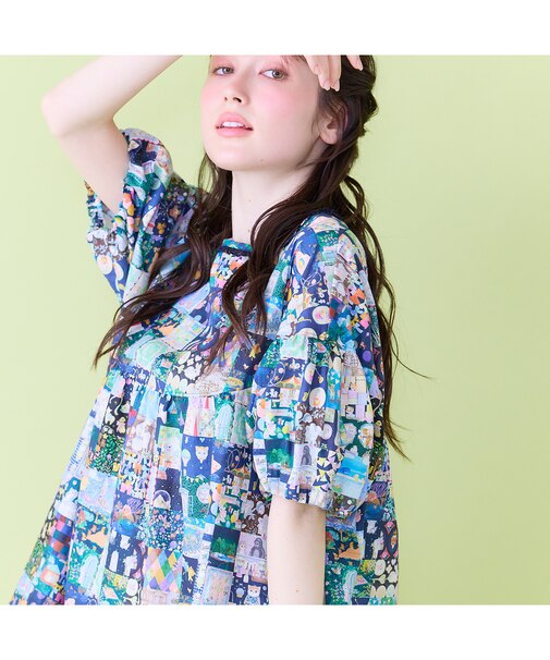 【22fabric】アニバーサリーパッチワーク/ブラウス