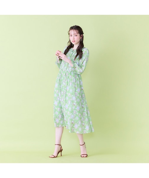 【22fabric】ルームメイトPT/フリル襟ワンピース