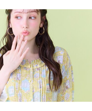 【22fabric】ルームメイトPT/フリル襟ワンピース