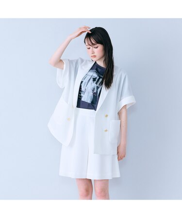 ハーフスリーブダブルシアージャケット