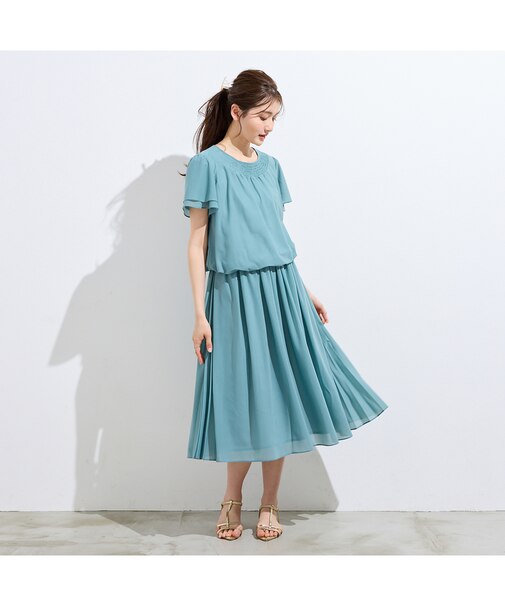 【セットアップ対応】フレアプリーツスカート