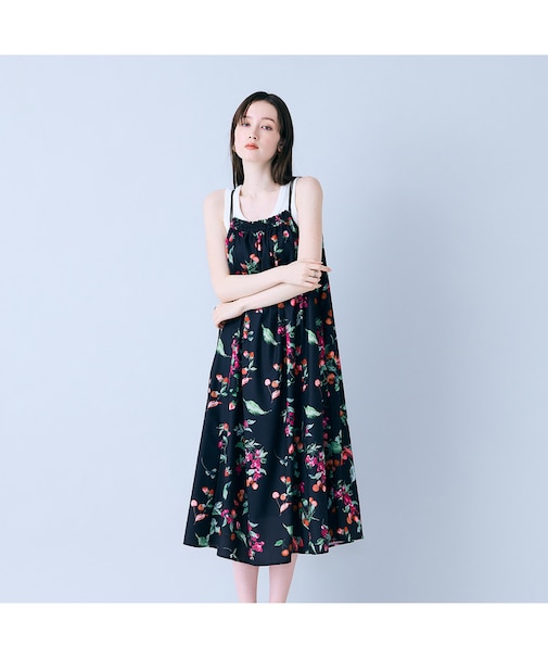 チェリープリントキャミソールドレス