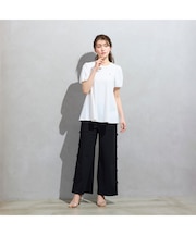 【M-StyleLuxeコラボ】クールトリコットリボンイージーパンツ