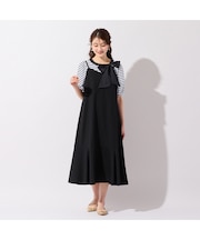 【UVカット/防シワ】バックリボンキャミワンピース