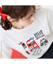 【HELLO KITTY】ハローキティ ロンドンプリント刺繍Tシャツ