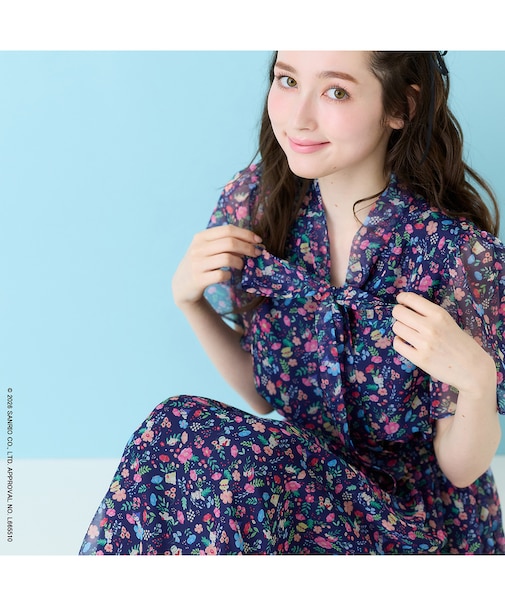 【サンリオキャラクターズ】サンリオキャラクター MIXプリントワンピース