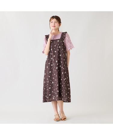 小花プリントキャミワンピース