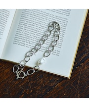 ビッグチェーンパールアクセントネックレス