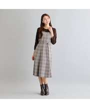 【接触冷感/防シワ/伸縮性◎】ビスチェ風ドッキングワンピース