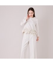 【M-StyleLuxeコラボ】裾ベンツワイドシルエットパンツ