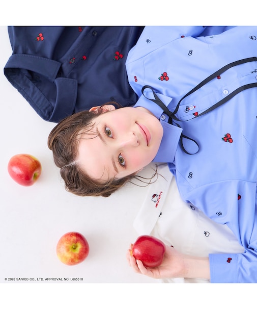 【HELLO KITTY】 ハローキティ コラボ刺繍ブラウス