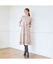 吹上刺繍Aラインワンピース