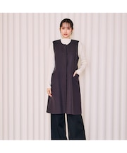 【モデル美香着用】リバー仕立てロングジレ