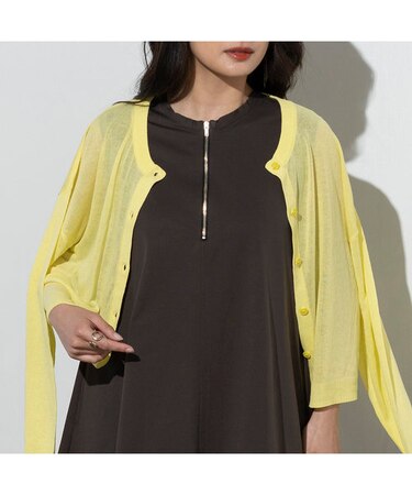 シアーニットカーディガン