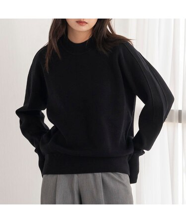 スウェットライクニットプルオーバー