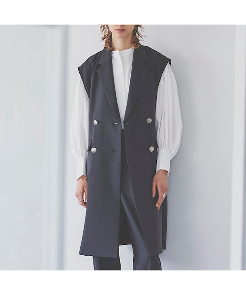 雑誌掲載】ダブルボタンロングジレ｜エウクレイドの通販｜&mall