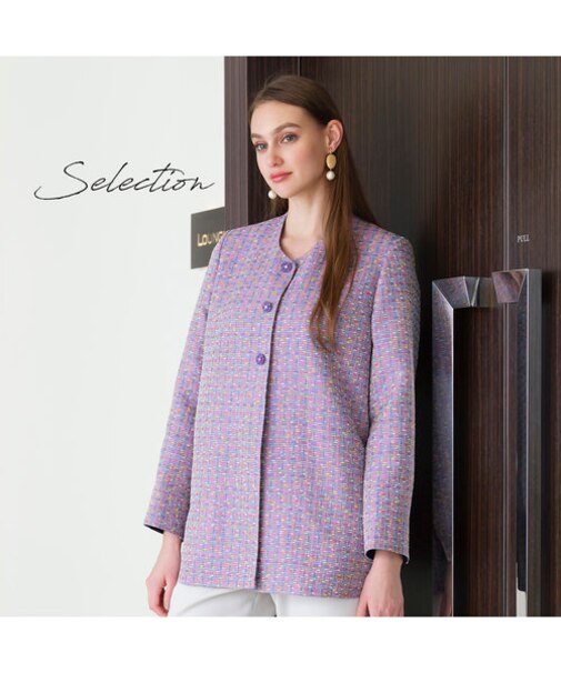 【Selection】米沢織 フラッグモールツイード ジャケット