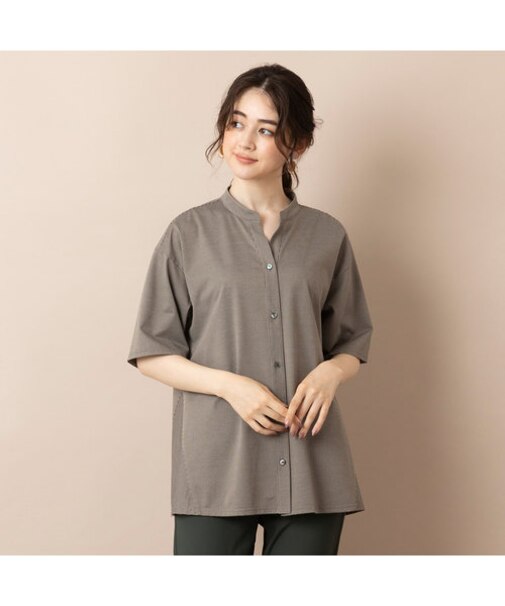 脇切り替え・ピンストライプシャツ