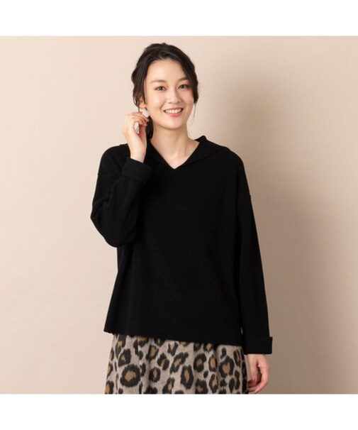 セーラーカラー・袖口折り返しニット