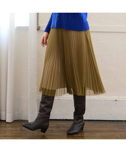 【S・Mサイズ】チュールプリーツ　オールゴムスカート