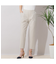 機能性素材・クロップト丈スリムストレートパンツ