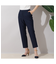 機能性素材・クロップト丈スリムストレートパンツ