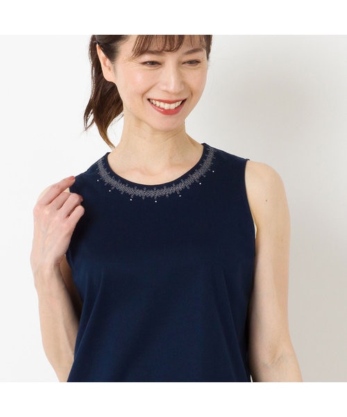 ラメ刺繍入りタンクトップ｜ジュニアーオンラインショップの通販