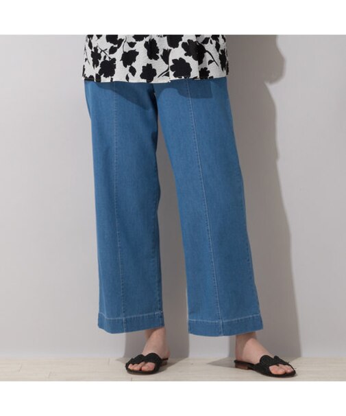 ワイドストレート・フロント切り替えデニム