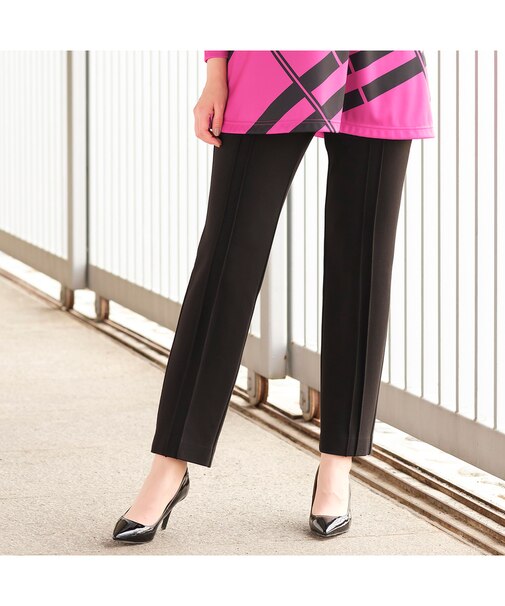 クロスウォームポンチ　ピンタックフルレングスパンツ［同素材アイテム有］