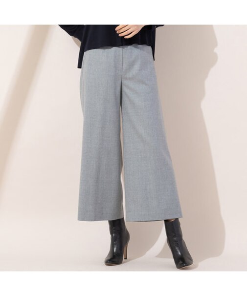 【S・Mサイズ】サキソニー　ワイドクロップドパンツ