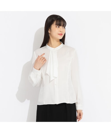 ヴィーナススエード無地 ドレープブラウス