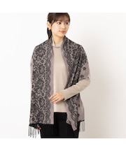 レース柄ジャカードマフラー