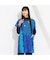 【アンサンブル】幾何プリントベスト+無地Tシャツ