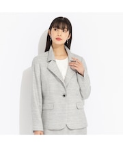 【セットアップ対応】ラメツイード 二枚衿ジャケット