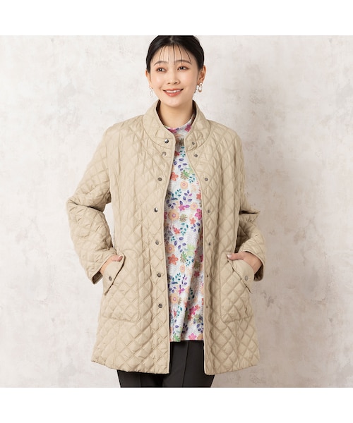 ダイヤ柄 中綿キルティング コート｜ジュニアーオンラインショップの