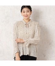 【洗える】シフォンプリーツブラウス