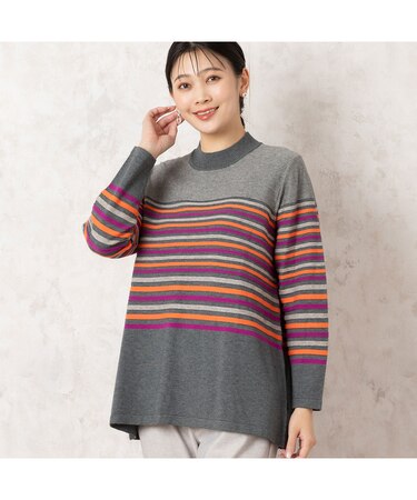 マルチカラーボーダーセーター