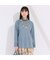 ワイズメッシュ　ハイネックフリルTシャツ　