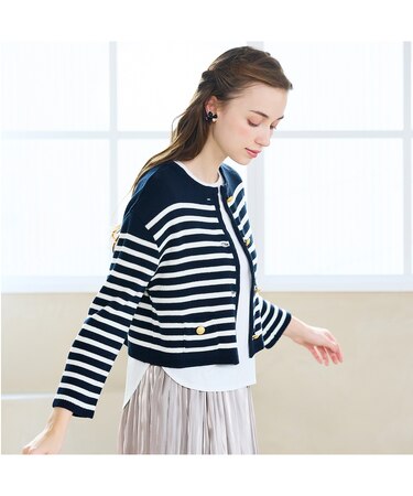 【S・Mサイズ】ボーダーニットカーディガン