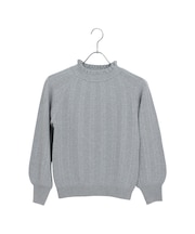 【Charme par Eclat】人気につき追加フリル衿　ウォッシャブルニット