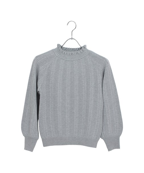 【Charme par Eclat】人気につき追加フリル衿　ウォッシャブルニット