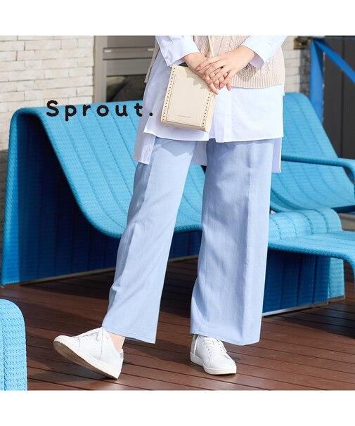 【Sprout.】ソフトコールドスラブ　ワイドパンツ