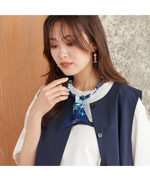 スカーフ風・マグネットネックレス