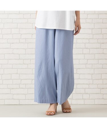 【手洗いOK・セットアップ対応】シャンブレーツイルワイドパンツ