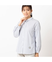 【洗える】ストレッチブロード２WAYシャツ（ストライプ）