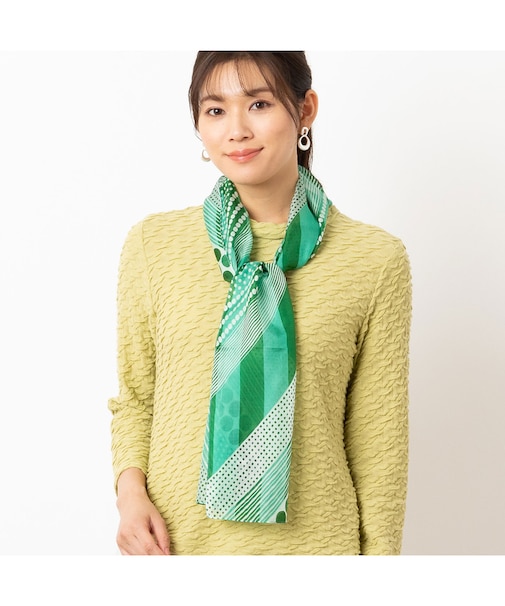 ドット柄シルクストール