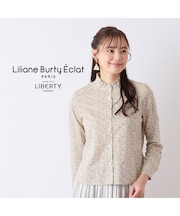 【S・Mサイズ】リバティ　フリル衿ブラウス